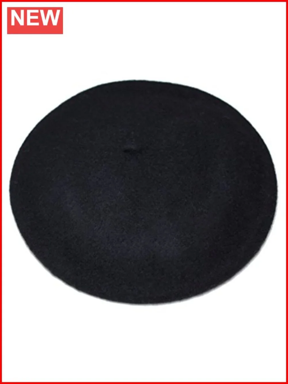 French Wool Blend Beret Hat - Stretchable Classic Beanie Winter Cap One Size